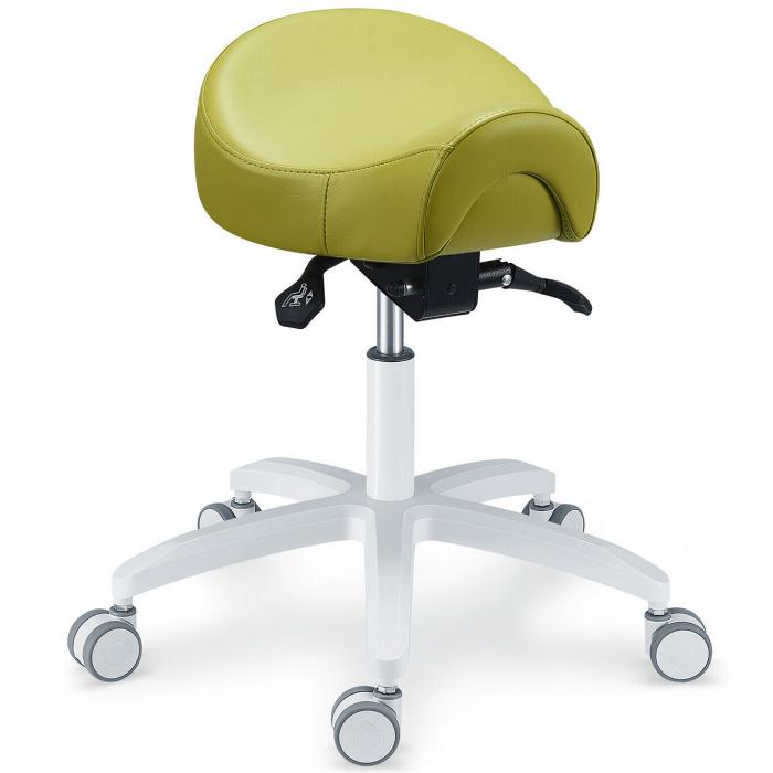 TYTC PLST-075 Sgabello ergonomico per assistente dentale, sgabello a sella (angolazione e altezza regolabili)