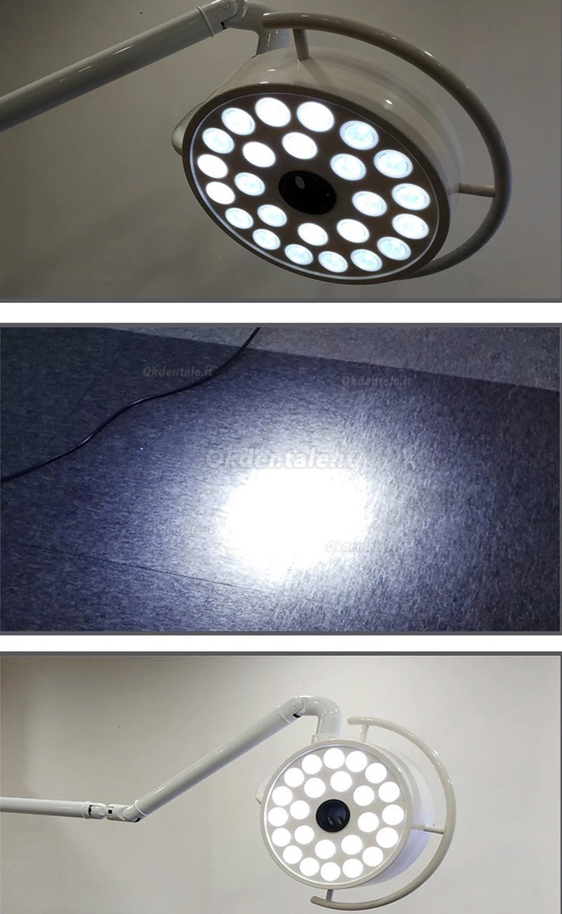 Lampada chirurgica dentale da parete da 72 W, lampada operatoria dentale senza ombre a 24 LED