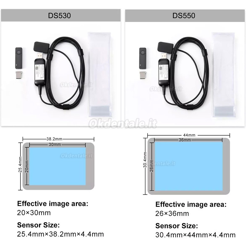 Sensore RVG DS530/DS550 per Radiografia Dentale, Sensore Intraorale (Prova IP68) Sensore RVG DS530/DS550 per Radiografia Dentale, Sensore Intraorale (Prova IP68)