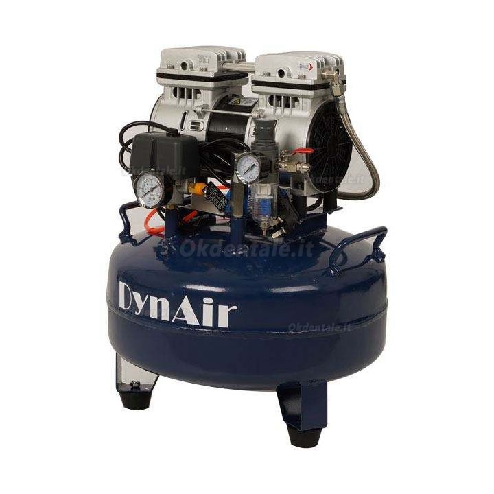 Compressore senza olio odontoiatrico Dynamic DA5001 serbatoio da 22 litri 0,55 kW/0,75 HP