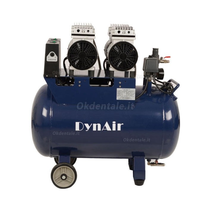 Compressore senza olio odontoiatrico Dynamic DA5002 serbatoio da 50 litri 1,1 kW/1,5 HP