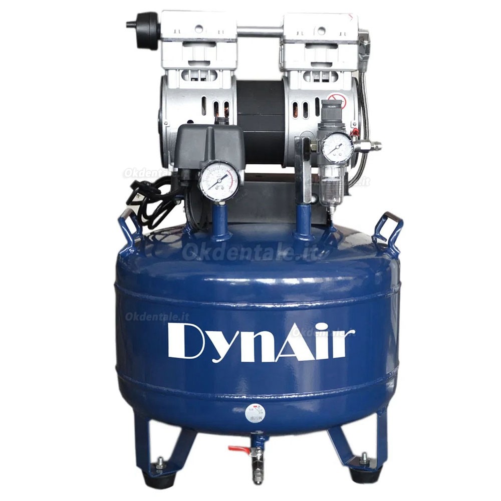 Compressore senza olio odontoiatrico Dynamic DA7001 serbatoio da 30 litri 0,75 kW/1 HP