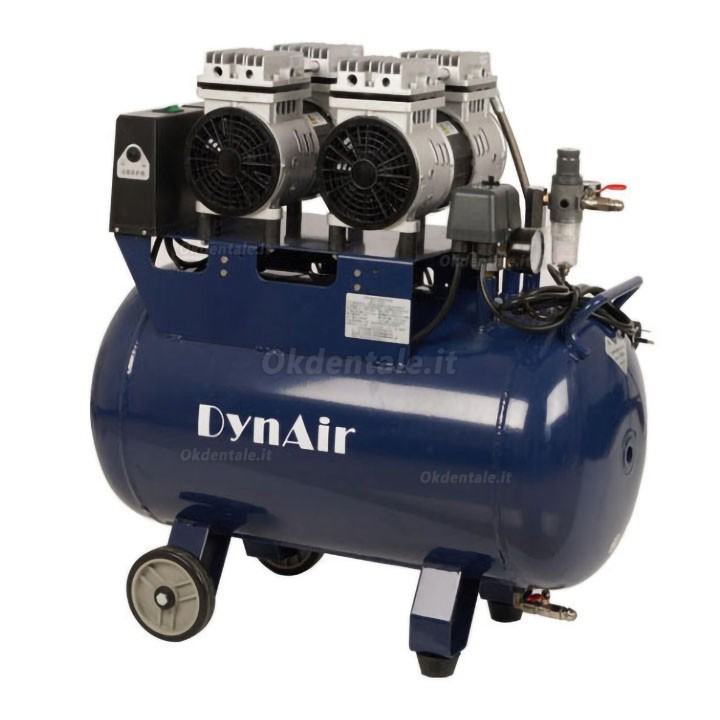 Compressore senza olio odontoiatrico Dynamic DA7002 serbatoio da 50 litri 1,5 kW/2 HP