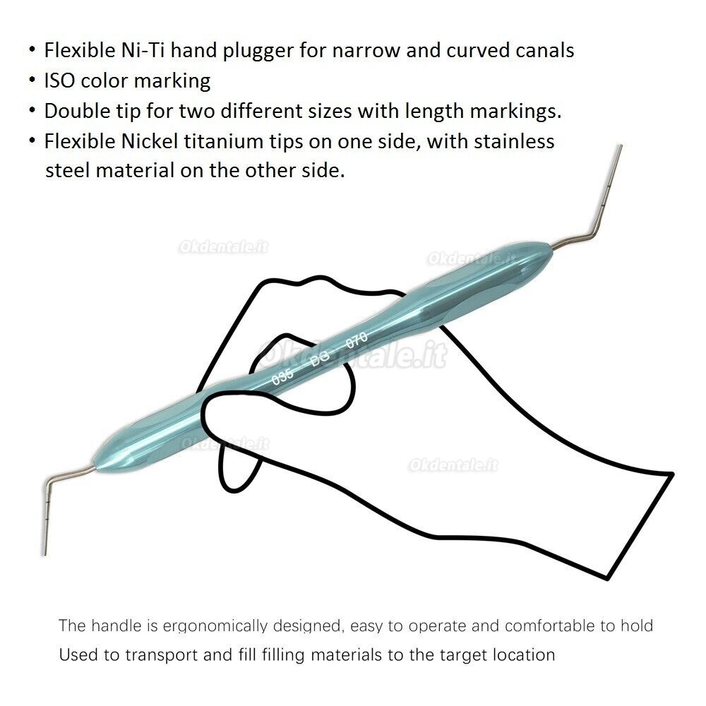 Kit di compattazione guttaperca dental, plugger manuale endodontico Niti