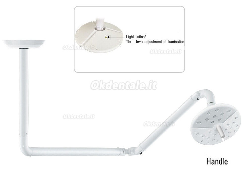 Lampada sala operatoria odontoiatrico KWS KD-2018-D1 (lampada dentista montato a soffitto) 27 Holes Dental LED Surgical Shadowless Light Touch Switch Ceiling Mounted