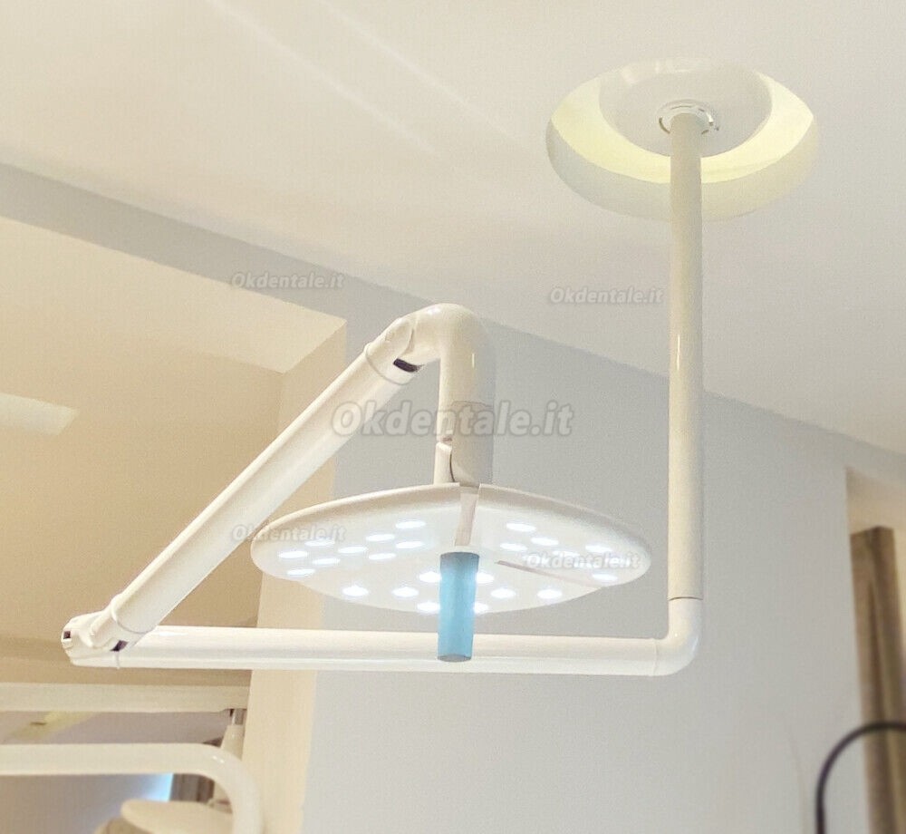 Lampada sala operatoria odontoiatrico KWS KD-2018-D1 (lampada dentista montato a soffitto) 27 Holes Dental LED Surgical Shadowless Light Touch Switch Ceiling Mounted