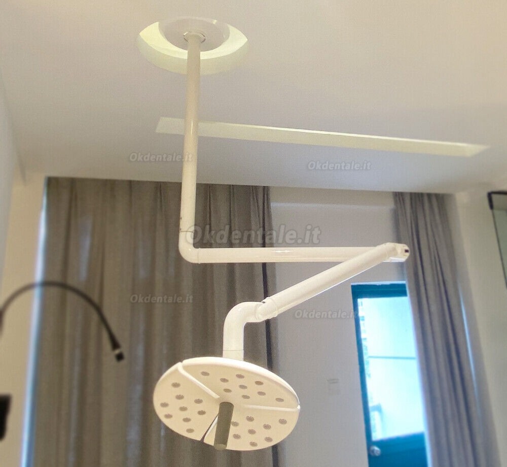 Lampada sala operatoria odontoiatrico KWS KD-2018-D1 (lampada dentista montato a soffitto) 27 Holes Dental LED Surgical Shadowless Light Touch Switch Ceiling Mounted