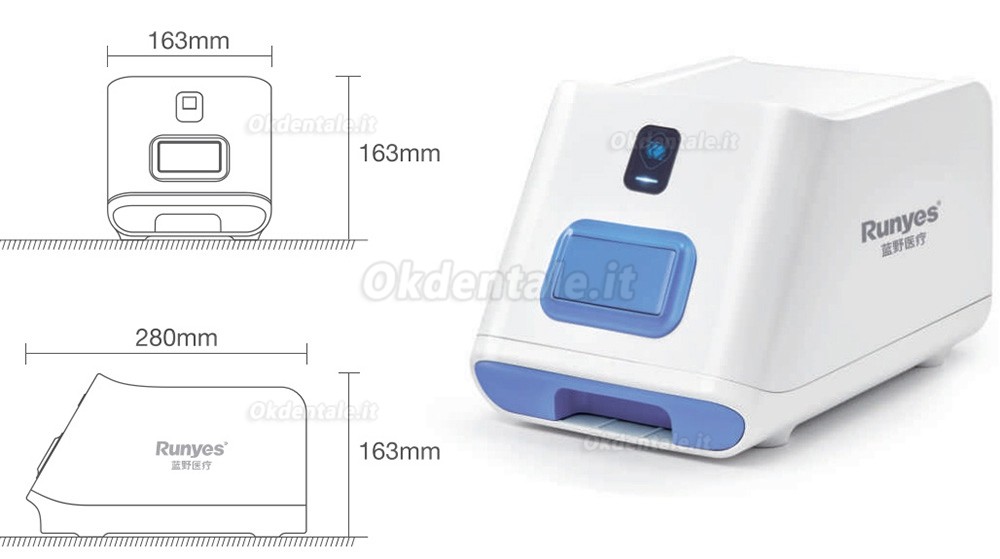 Scanner per lastre ai fosfori, Scanner ai fosfori per immagini intraorali Runyes® DS630