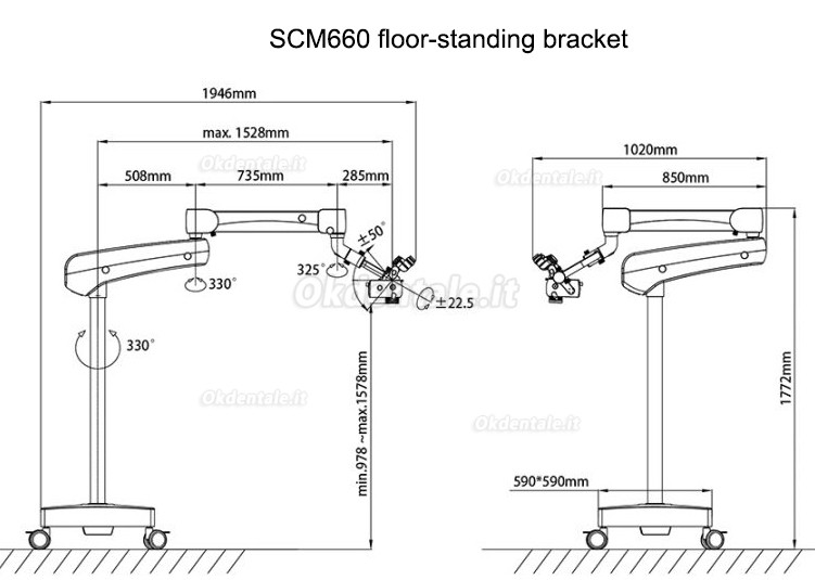 Microscopio operatorio odontoiatria SOCO SCM660ST