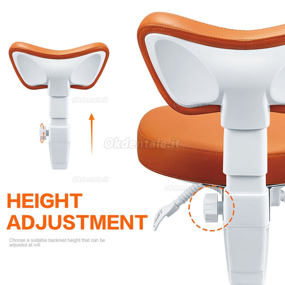 Sedia da assistente dentista, sgabello da ergonomico per dentista TYTC POST-060 (cuscino del sedile/angolo dello schienale regolabile)