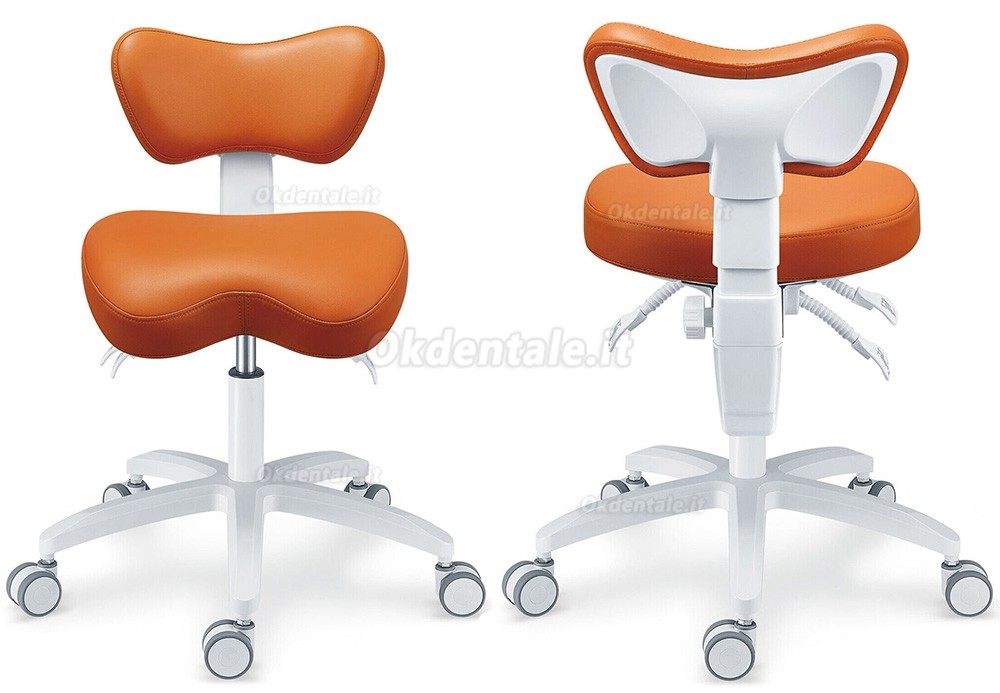 Sedia da assistente dentista, sgabello da ergonomico per dentista TYTC POST-060 (cuscino del sedile/angolo dello schienale regolabile)