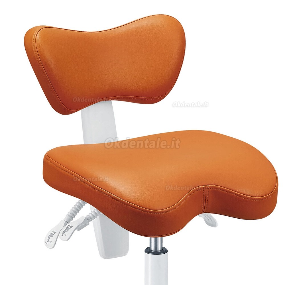 Sedia da assistente dentista, sgabello da ergonomico per dentista TYTC POST-060 (cuscino del sedile/angolo dello schienale regolabile)