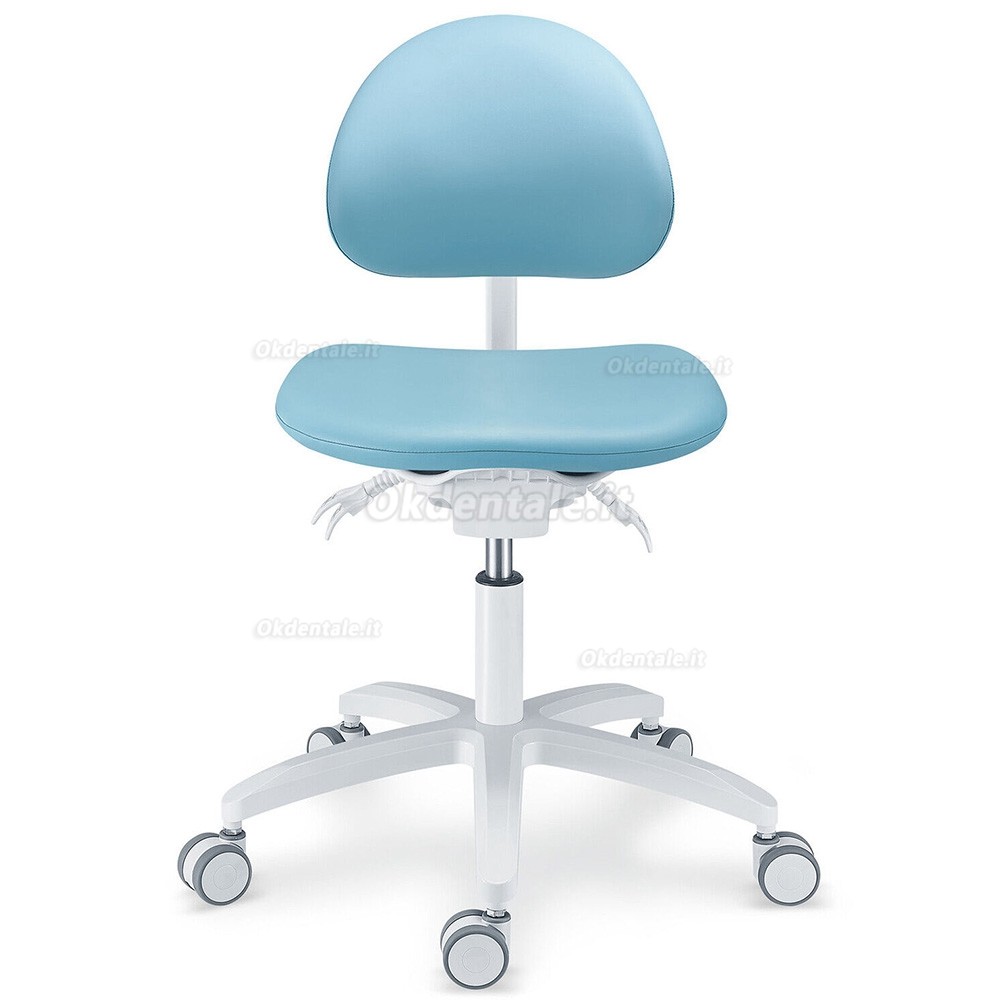 TYTC PLST-064-067 Sedia per assistenza dentista, sgabello ergonomico per dentista (angolazione del sedile e dello schienale regolabili)