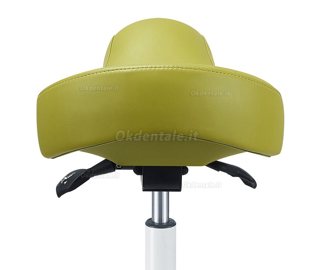 TYTC PLST-075 Sgabello ergonomico per assistente dentale, sgabello a sella (angolazione e altezza regolabili)