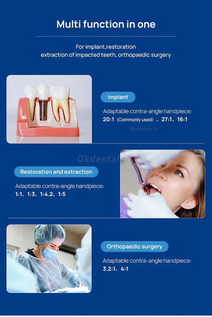 Motore chirurgico implantologia Yahope IMPLANT surg, Micromotore implantologia